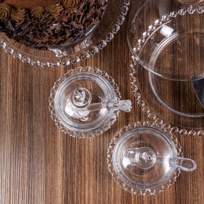 Açucareiro Cristal Com Colher e Tampa Coração Lyor 1754