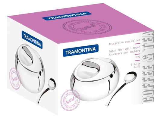 Açucareiro Inox com Colher Tramontina 64400/500