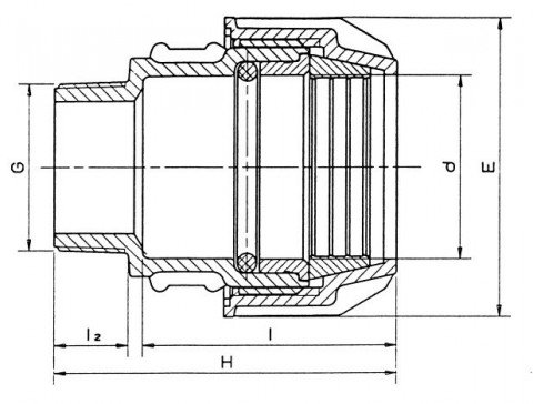 Adaptador Compressão Rosca Macho 20x1/2" Tigre