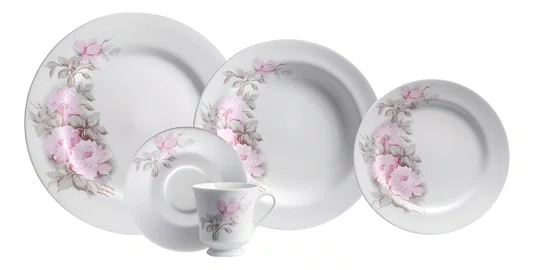 Aparelho De Jantar 30 Peças Maresias Schmidt Cor Branco