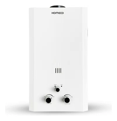 Aquecedor A Gás Komeco Ko 15m Slim Glp Cor Branco Pilhas