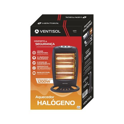 Aquecedor Halógeno Premium AH-02 816 Preto Ventisol