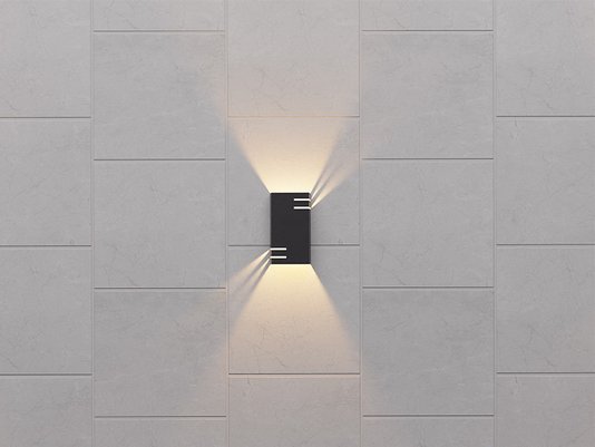 Arandela Ray Led Preto Fosco Taschibra 10W 2700K