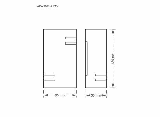Arandela Ray Led Preto Fosco Taschibra 10W 2700K