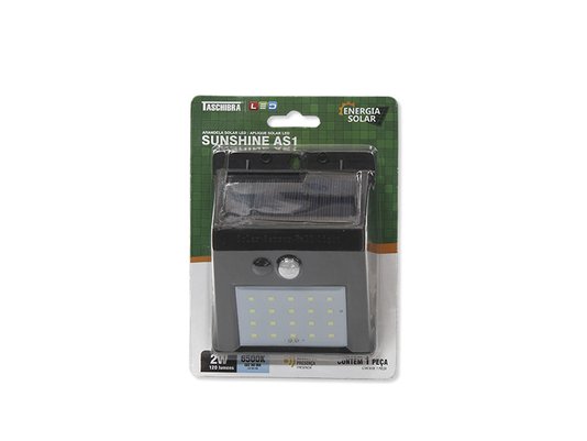 Arandela Solar Sunshine Taschibra AS1 Led 2W 6500k
