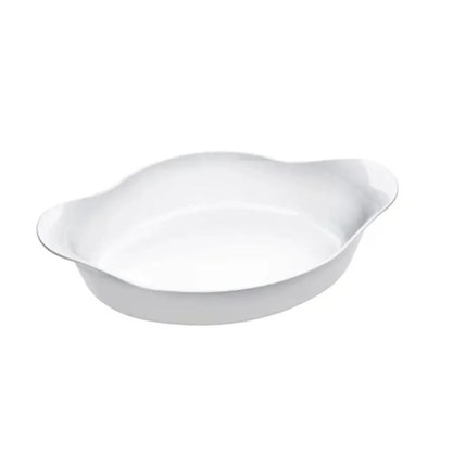 Assadeira Oval Branca Marinex Opaline de 1,85L Nadir