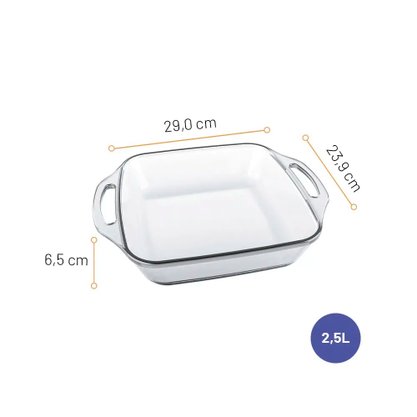 Assadeira Quadrada Seletta Marinex 2,5 Litros 6219