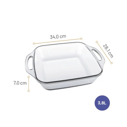 Assadeira Quadrada Seletta Marinex 3,8 Litros 622402