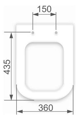 Assento Almofadado Astra Bacia Lirio fiori Quadra Debba Polo Branco