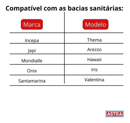 Assento almofadado thema incepa/hawaii branco ASTRA