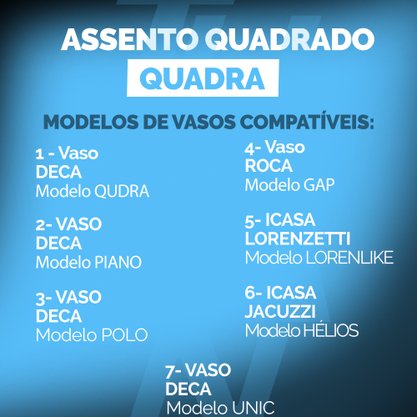 Assento Sanitário PP Softclose Quadra Branco Tupan