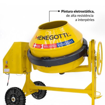 Betoneira Normatizada 400L com Motor Monofásico 2CV Menegotti