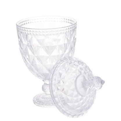 Bombonier com Pé Cristal Diamond 15x32cm Lyor 7770