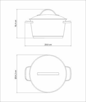 Caçarola Allegra Funda em Aço Inox com Fundo Triplo Tramontina 22cm 62654/220