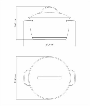 Caçarola Allegra Funda em Aço Inox com Fundo Triplo Tramontina 24cm 62654/240