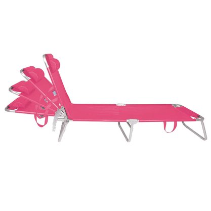 Cadeira Espreguiçadeira Alumínio Rosa Mor 2704