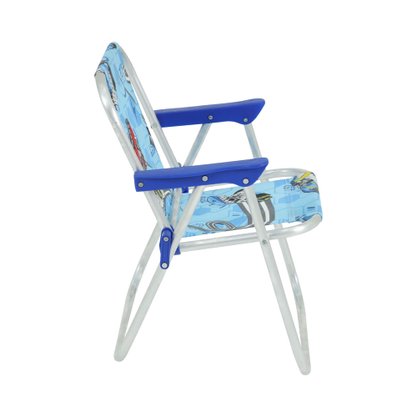 Cadeira Infantil em Alumínio Hot Wheels Azul Bel 25202