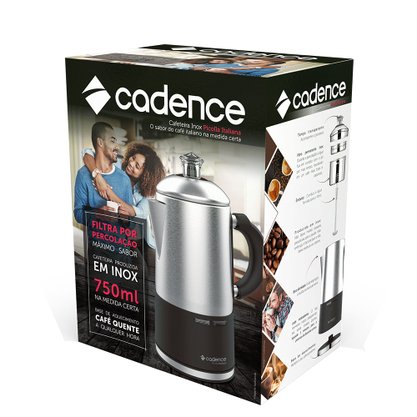 Cafeteira Elétrica Italiana Picolla Inox Cadence CAF105
