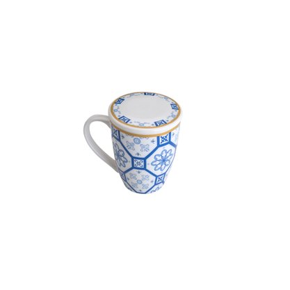 Caneca de Porcelana com Tampa e Filtro Braga