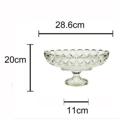 Centro de Mesa com pé Cristal Angel Wolff 35219