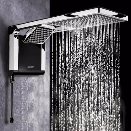 Chuveiro Acqua Duo Preto com Cromado Lorenzetti 7800W