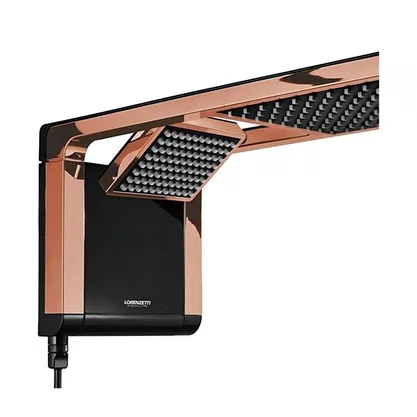 Chuveiro Acqua Duo Ultra Preto com Rose Gold Lorenzetti 7800w