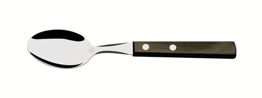 Colher para Sobremesa com Lâmina em Aço Inox e Cabo em Madeira Polywood Castanho Tramontina 21106/490