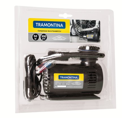 Compressor de Ar Portátil para Carro Tramontina 300 psi 50W 12V 42330/001