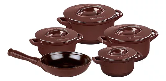 Conjunto 5 Panelas Cerâmica Duo + Smart Chocolate - Ceraflame
