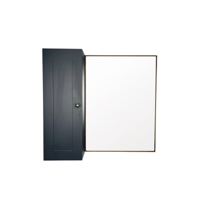 Conjunto de Balcão de Banheiro Nordic Petróleo com Ipê com Cuba Mazzu 80cm