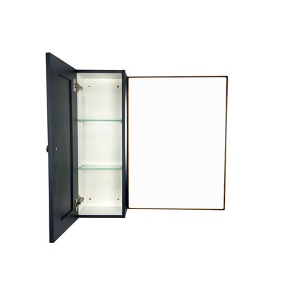 Conjunto de Balcão de Banheiro Nordic Petróleo com Ipê com Cuba Mazzu 80cm