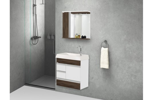Conjunto de Balcão Suspenso Napole Castaine Rorato 80 cm