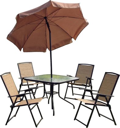 Conjunto De Cadeiras E Mesa 6 Peças Mor Acapulco