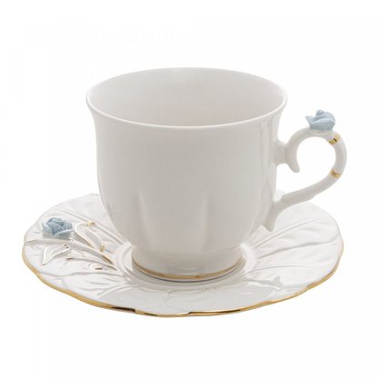 Conjunto para Chá em Porcelana 8 Peças Flower 200ml Wolff 17778