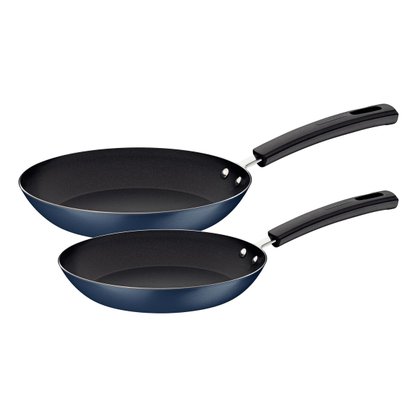 Conjunto De Frigideiras Tramontina 27899374 Sicília Em Alumínio 2 Peças Preto/azul