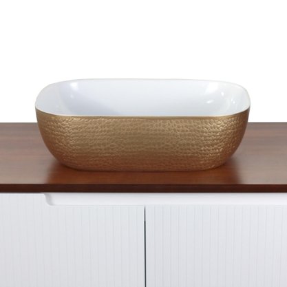 Conjunto de Gabinete de Banheiro com Cuba Binário Mazzu 80cm