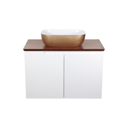 Conjunto de Gabinete de Banheiro com Cuba Binário Mazzu 80cm