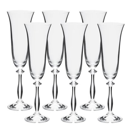 Conjunto de Taça Champagne Angela  Bohemia Fullfit 190 ml 55709
