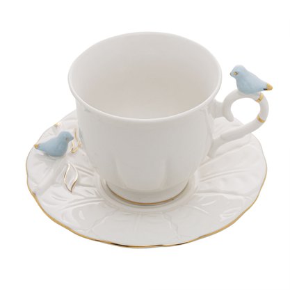 Conjunto para Chá em Porcelana 8 Peças Birds 200ml Wolff 18121