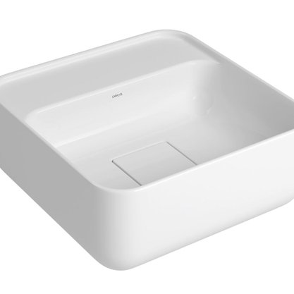 Cuba de Apoio Quadrada com Mesa Branco Slim Deca 30 cm L.11030.M.17
