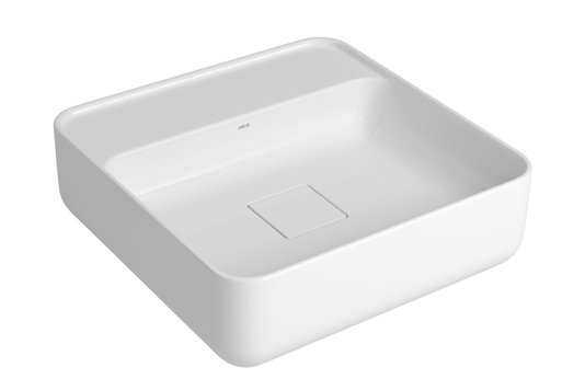 Cuba de Apoio Quadrada com Mesa Branco Slim Deca 40 cm L.11040.M.17