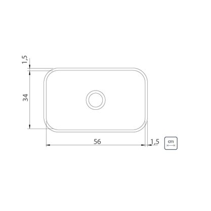 Cuba de Embutir Lavínia Aço Inox Polido Tramontina 56x34cm 94085/507