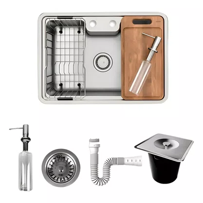 Cuba de Sobrepor ou Embutir Retangular Massima com Acessorios e Lixeira Docol 68x48   01611616