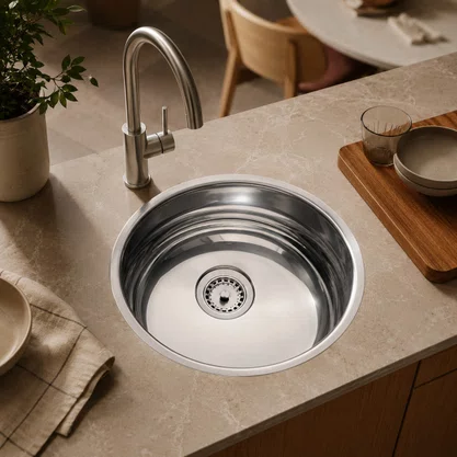 Cuba Inox de Embutir 30x30 Bl + Válvula Tramontina