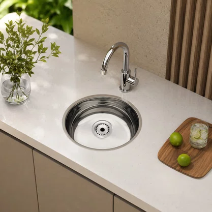 Cuba Inox de Embutir 30x30 Bl + Válvula Tramontina