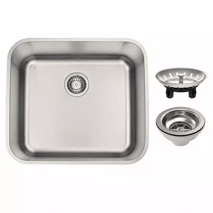 Cuba Inox de Embutir 50x40 Dora Escovada + Válvula Tramontina