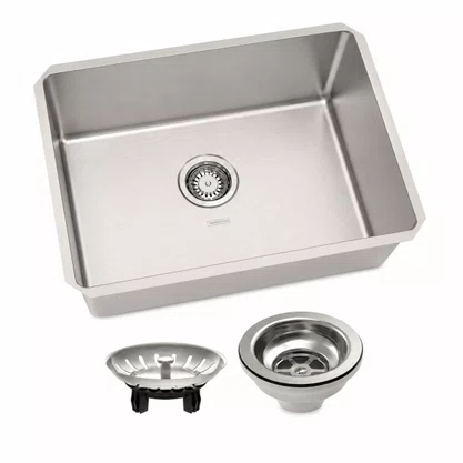 Cuba Inox de Embutir 50x40 Quadrum Undermount + Válvula Tramontina