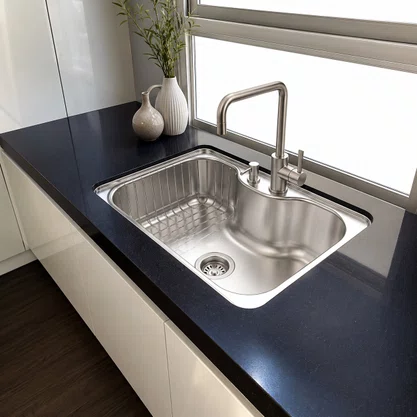 Cuba Inox de Embutir 69x49 Morgana 60FX + Válvula Tramontina