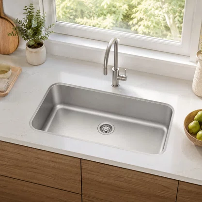 Cuba Inox de Embutir 70x40 Dora Escovada + Válvula Tramontina