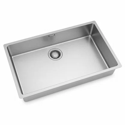 Cuba Inox de Embutir 70x40 Linea Bowl + Válvula Franke